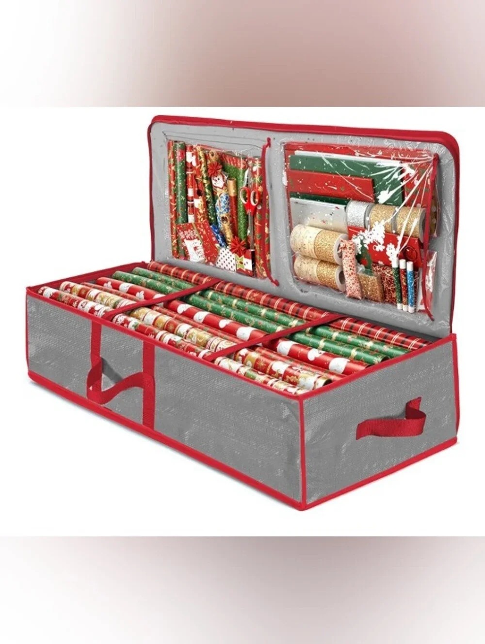 Holiday Gift Wrap Storage Organizer & Wreath Storage Bag NWT
